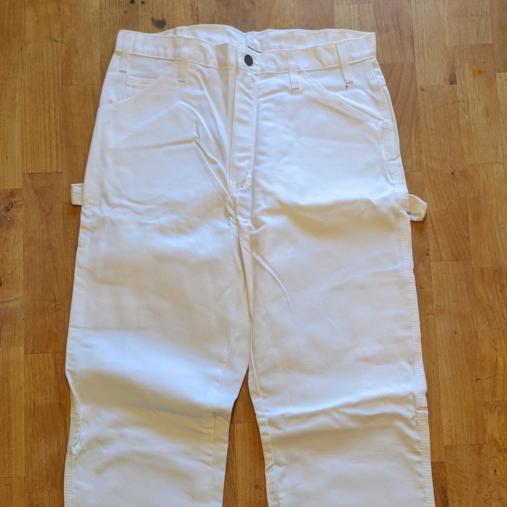 Vintage Dickies White Painters Carpenter Pant 33 x 34 New Deadstock